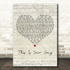 Ronan Keating This Is Your Song Script Heart Decorative Wall Art Gift Song Lyric Print
