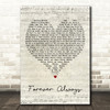 Peter CottonTale Forever Always Script Heart Decorative Wall Art Gift Song Lyric Print