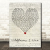 Marcus King Wildflowers & Wine Script Heart Decorative Wall Art Gift Song Lyric Print