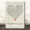 Crowded House Private Universe Script Heart Decorative Wall Art Gift Song Lyric Print