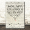 The Jackson 5 Whos Lovin You Script Heart Decorative Wall Art Gift Song Lyric Print