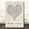 Olivia Rodrigo drivers licence Script Heart Decorative Wall Art Gift Song Lyric Print