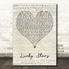 Coheed and Cambria Lucky Stars Script Heart Decorative Wall Art Gift Song Lyric Print