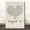 The Beautiful South Perfect 10 Script Heart Decorative Wall Art Gift Song Lyric Print
