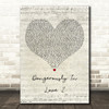 Beyoncé Dangerously In Love 2 Script Heart Decorative Wall Art Gift Song Lyric Print