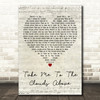 LMC vs. U2 Take Me to the Clouds Above Script Heart Decorative Gift Song Lyric Print