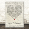 Jessie Ware You & I (Forever) Script Heart Decorative Wall Art Gift Song Lyric Print