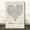 Foo Fighters Waiting on a War Script Heart Decorative Wall Art Gift Song Lyric Print