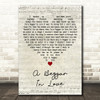 Guy Mitchell A Beggar In Love Script Heart Decorative Wall Art Gift Song Lyric Print