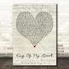 Taylor Swift King Of My Heart Script Heart Decorative Wall Art Gift Song Lyric Print