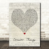 Chelsea Cutler Crazier Things Script Heart Decorative Wall Art Gift Song Lyric Print