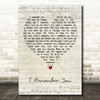 George Michael I Remember You Script Heart Decorative Wall Art Gift Song Lyric Print