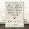 Status Quo Rockin' All Over The World Script Heart Decorative Gift Song Lyric Print