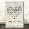 Jimmy Durante Young At Heart Script Heart Decorative Wall Art Gift Song Lyric Print