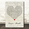 New Model Army Poison Street Script Heart Decorative Wall Art Gift Song Lyric Print