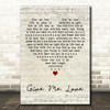 George Harrison Give Me Love Script Heart Decorative Wall Art Gift Song Lyric Print