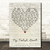 Bill Evans My Foolish Heart Script Heart Decorative Wall Art Gift Song Lyric Print