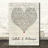 Matt Simons Catch & Release Script Heart Decorative Wall Art Gift Song Lyric Print