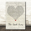 Gabby Barrett The Good Ones Script Heart Decorative Wall Art Gift Song Lyric Print
