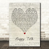Captain Sensible Happy Talk Script Heart Decorative Wall Art Gift Song Lyric Print