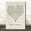 Randy Rogers Band One Woman Script Heart Decorative Wall Art Gift Song Lyric Print