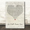 Simply Red So Not Over You Script Heart Decorative Wall Art Gift Song Lyric Print