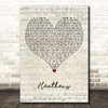 Twenty One Pilots Heathens Script Heart Decorative Wall Art Gift Song Lyric Print