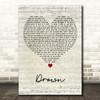 Bring Me The Horizon Drown Script Heart Decorative Wall Art Gift Song Lyric Print