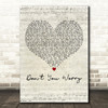 Oh Wonder Don't You Worry Script Heart Decorative Wall Art Gift Song Lyric Print