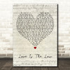 Seahorses Love Is The Law Script Heart Decorative Wall Art Gift Song Lyric Print