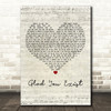 Dan + Shay Glad You Exist Script Heart Decorative Wall Art Gift Song Lyric Print