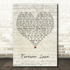 Dolly Parton Forever Love Script Heart Decorative Wall Art Gift Song Lyric Print
