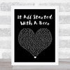 Frankie Ballard It All Started With A Beer Black Heart Song Lyric Quote Print