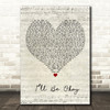 Why Dont We Ill Be Okay Script Heart Decorative Wall Art Gift Song Lyric Print