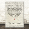 Jackie Wilson To Be Loved Script Heart Decorative Wall Art Gift Song Lyric Print
