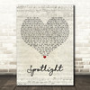 Jennifer Hudson Spotlight Script Heart Decorative Wall Art Gift Song Lyric Print