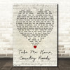 Toots And The Maytals Take Me Home, Country Roads Script Heart Song Lyric Print