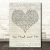 Madonna You Must Love Me Script Heart Decorative Wall Art Gift Song Lyric Print