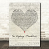Tremonti A Dying Machine Script Heart Decorative Wall Art Gift Song Lyric Print