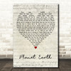 Duran Duran Planet Earth Script Heart Decorative Wall Art Gift Song Lyric Print