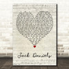 Eric Church Jack Daniels Script Heart Decorative Wall Art Gift Song Lyric Print