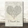 Nils Lofgren I Found You Script Heart Decorative Wall Art Gift Song Lyric Print