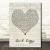 Another Level Bomb Diggy Script Heart Decorative Wall Art Gift Song Lyric Print