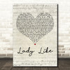 Ingrid Andress Lady Like Script Heart Decorative Wall Art Gift Song Lyric Print