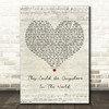 Alexisonfire This Could Be Anywhere In The World Script Heart Song Lyric Print