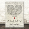 The Rolling Stones (I Cant Get No) Satisfaction Script Heart Song Lyric Print