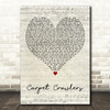 Genesis Carpet Crawlers Script Heart Decorative Wall Art Gift Song Lyric Print
