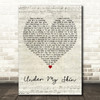 Gabrielle Under My Skin Script Heart Decorative Wall Art Gift Song Lyric Print