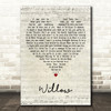 Joan Armatrading Willow Script Heart Decorative Wall Art Gift Song Lyric Print