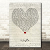 Foster The People Waste Script Heart Decorative Wall Art Gift Song Lyric Print